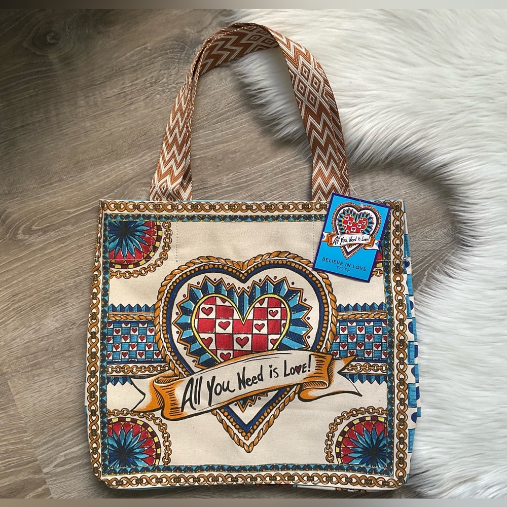 💙❤️‍🔥BRIGHTON Believe In Love Limited Edition Canvas Tote Bag